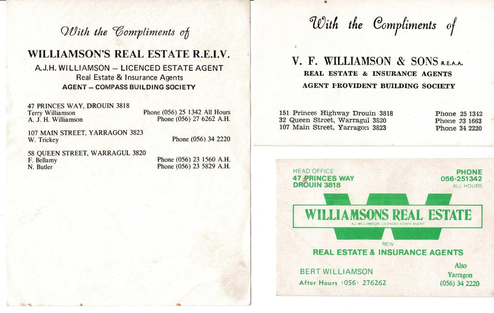 Williamson business cards